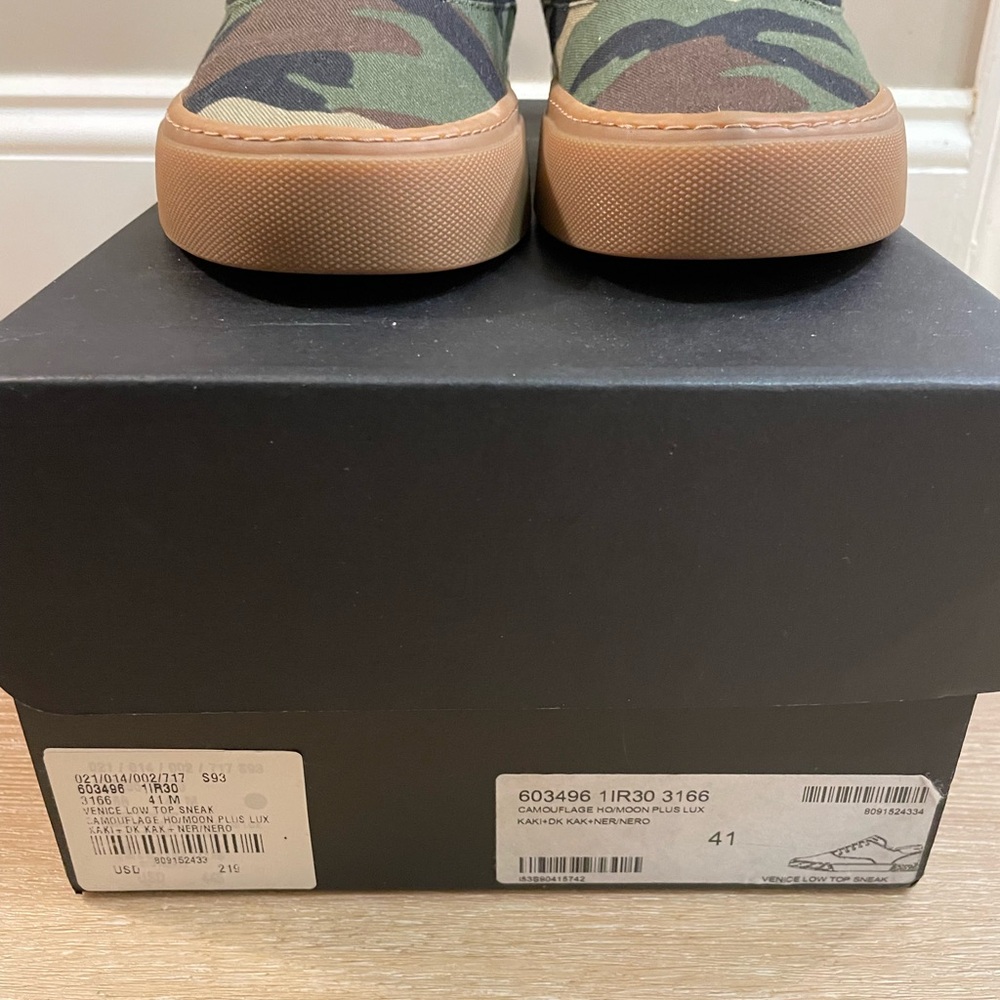 Sold…Saint Laurent Camouflage Lace Up Canvas Sneakers IT41/US8 … Made In Italy